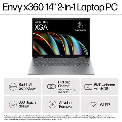 لپ تاپ 14 اینچ اچ پی Envy x360 2-in-1 R5 8645HS 16GB 512GB TOUCH